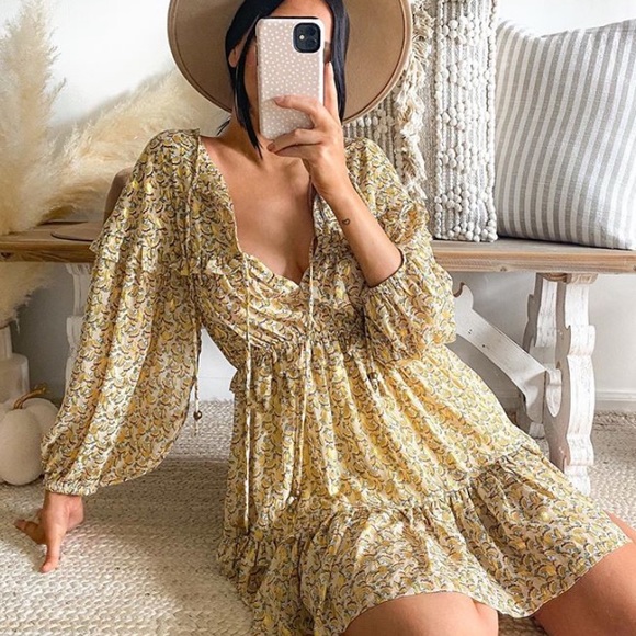 bishop + young Dresses & Skirts - Bishop and Young long sleeve yellow dress final